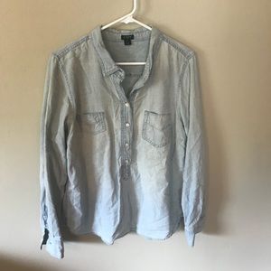 J. Crew chambray denim shirt L